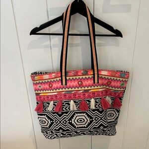 Colorful Patterned Tote Bag
